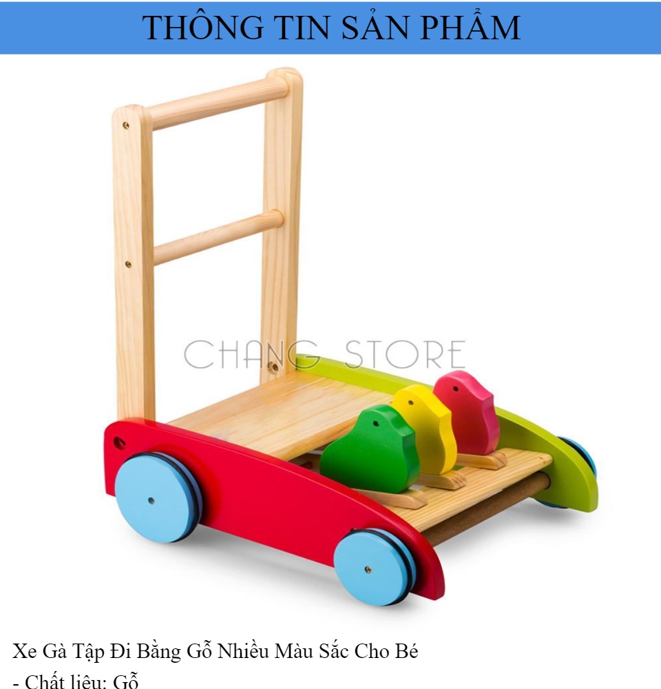 Xe tập đi cho bé Xe gà tập đi Xe đẩy tập đi bằng gỗ
