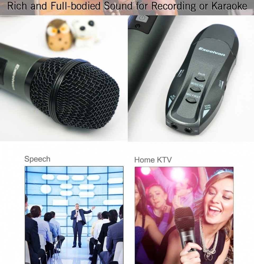 Mic Hát Karaoke Không Dây K18V Âm Thanh Chuyên Nghiệp Sở Hữu Độ Nhạy Cao