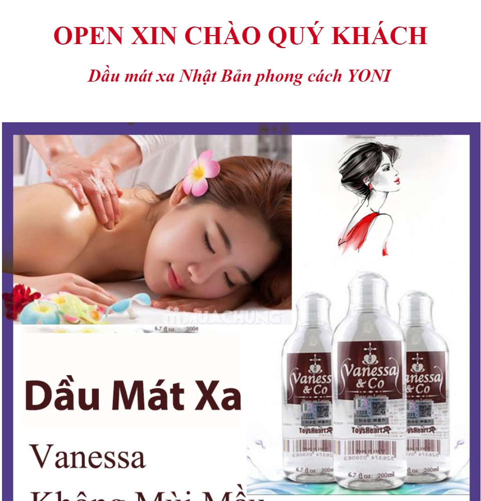 Gel Bôi Trơn Nhật Bản Vanessa Co Chai Lớn 200ml Dầu Mát Xa Toàn Thân Gel Mát Xa Body Dầu Mát Xa Yoni Open Shop