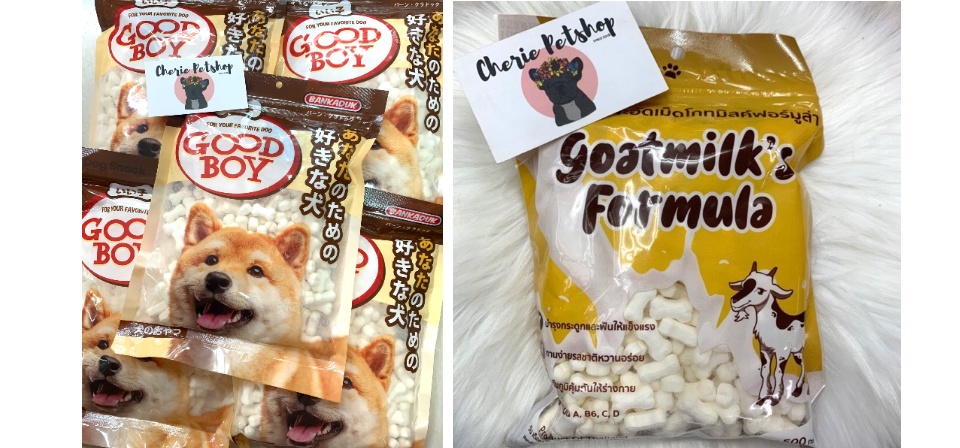 Kẹo sữa dê Canxi Thái Lan cho thú cưng chó mèo gói lớn 500g