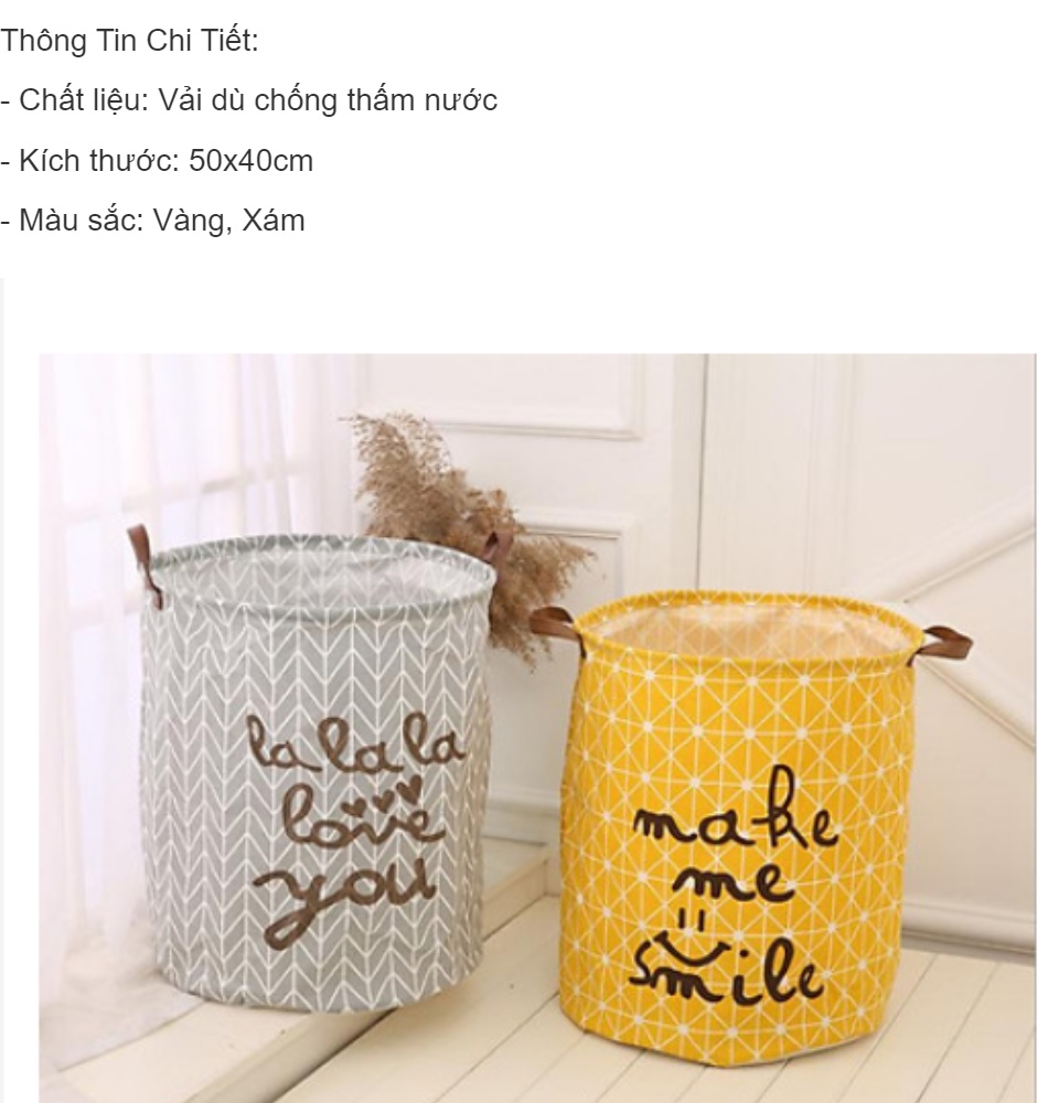 Giỏ đựng quần áo chăn màn đựng đồ chơi đồ giặt đồ dơ siêu rộng đa năng có thể gấp gọn tiện dụng G02-W01