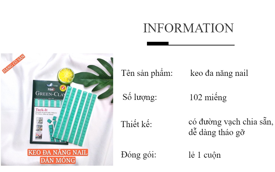 Keo đa năng nail dán móng 102 miếng - keo dán chuyên dụng cho dân làm móng