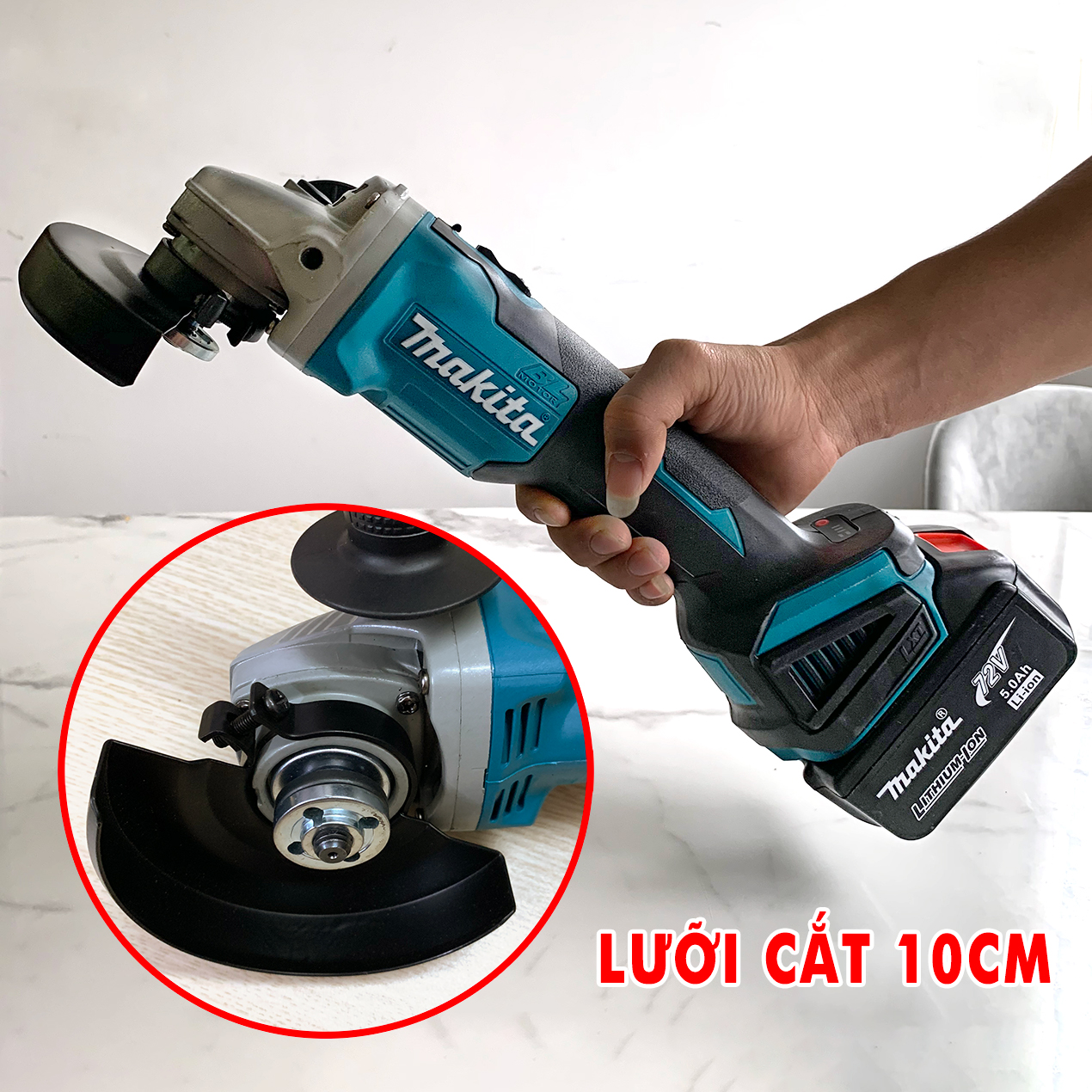 Máy mài - máy cắt dùng pin không chổi than Makita - Pin khủng 10
