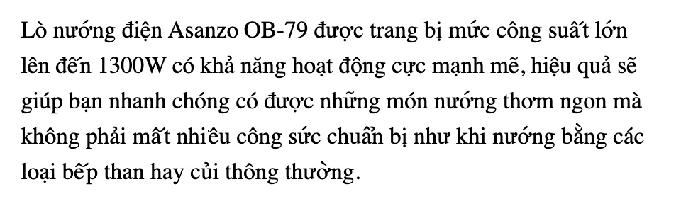 Lò Nướng Thủy Tinh Asanzo OB79 Công Suất Lớn 1300W Nướng Nhanh - SHOP NGỌC