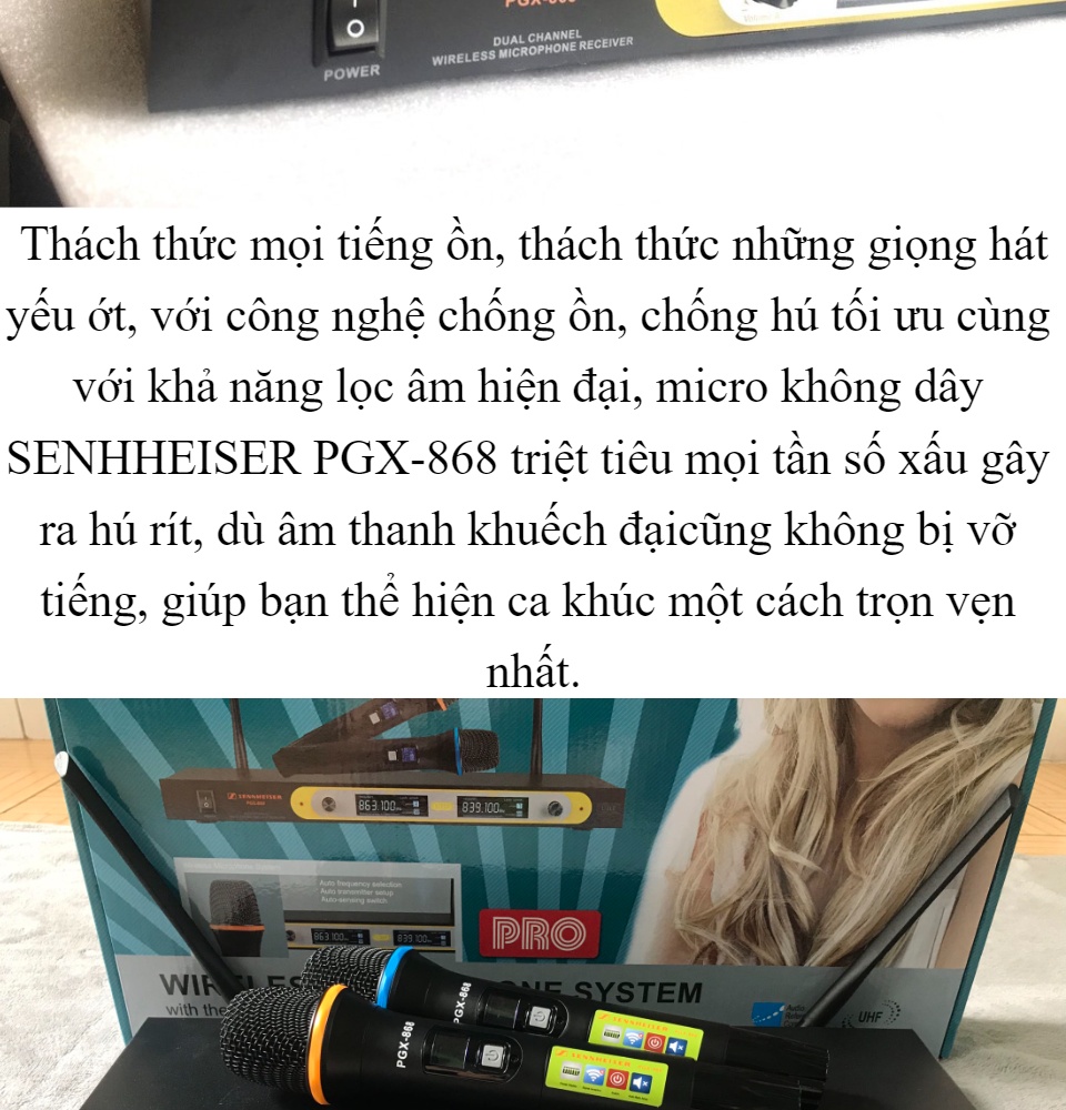 Giới Thiệu Micro Cao Cấp Micro Không Dây Thế Hệ Mới Micro Karaoke Sennheiser Pgx-868