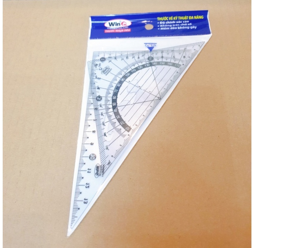 Bộ 2 thước Eke vẽ kỹ thuật WinQ No.6 - No.5