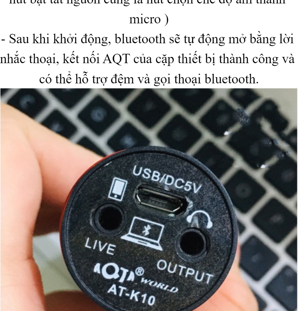 Micro Giá Cực Rẻ Micro Hát Karaoke Chuyên Nghiệp Micro Thu Âm Livestream AQTA AT-K10