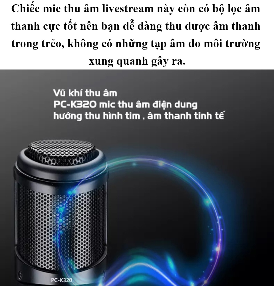 Trọn Bộ Mic Thu Âm Takstarpc K320+Sound Card Icon Upod Pro Hát Karaoke Live Stream