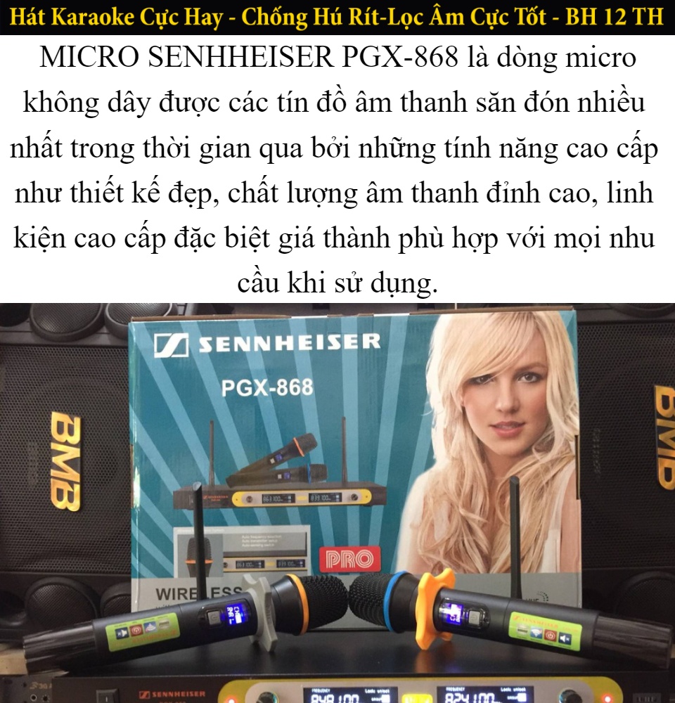 Giới Thiệu Micro Cao Cấp Micro Không Dây Thế Hệ Mới Micro Karaoke Sennheiser Pgx-868