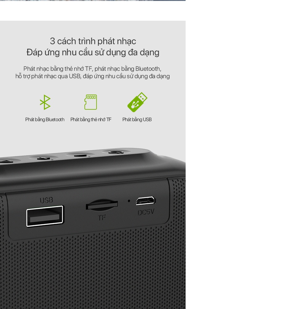 BẢO HÀNH 12 THÁNG - LỖI ĐỔI MỚI - Loa Bluetooth 5.0 Robot RB100 Thanh BẢO HÀNH 12 THÁNG - LỖI ĐỔI MỚI - Loa Bluetooth 5.0 Robot RB100 Thanh