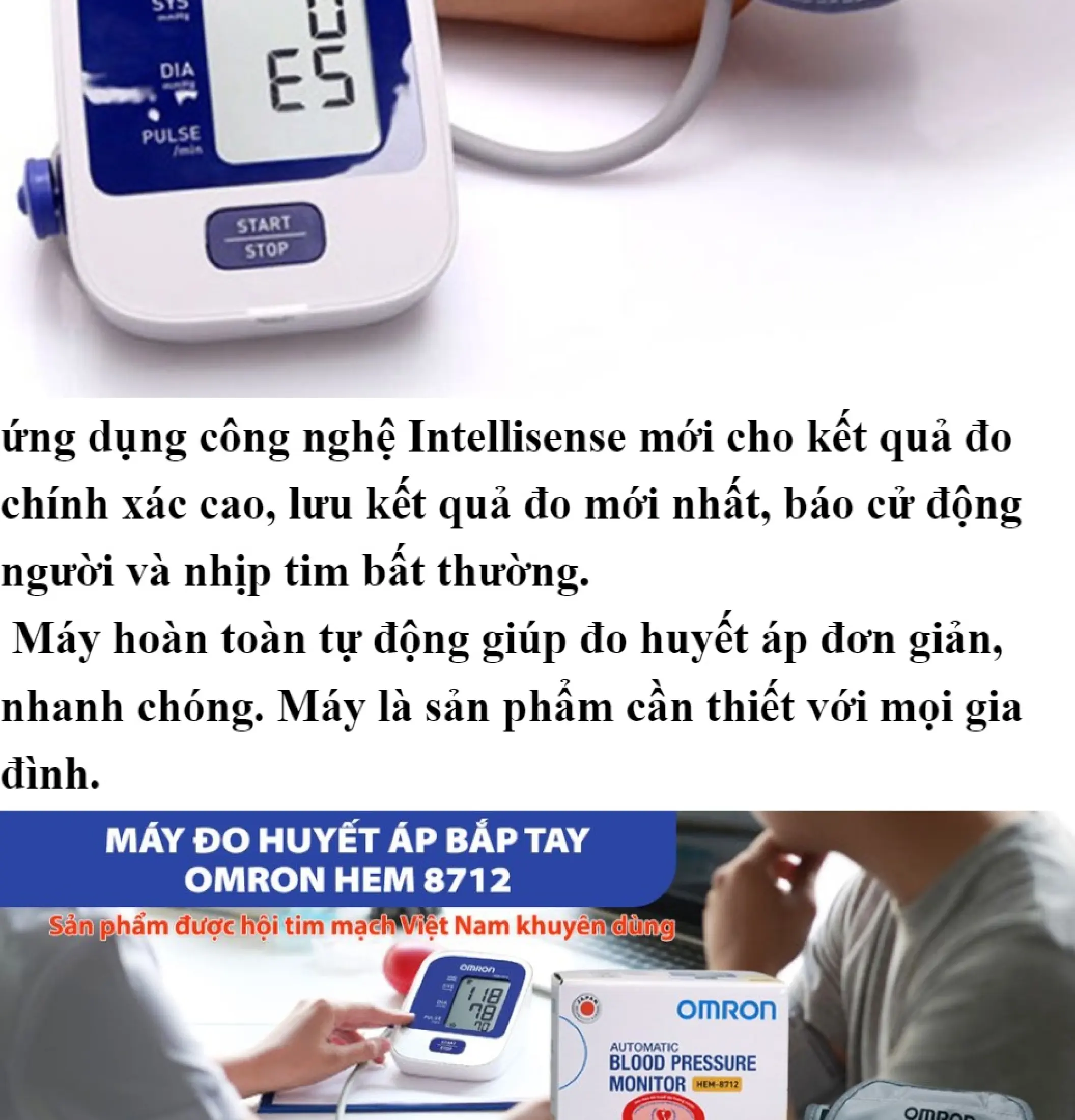 Mua Máy Đo Huyết Áp Omron Hem-8712 Cho Kết Quả Chính Xác Dễ Sử Dụng