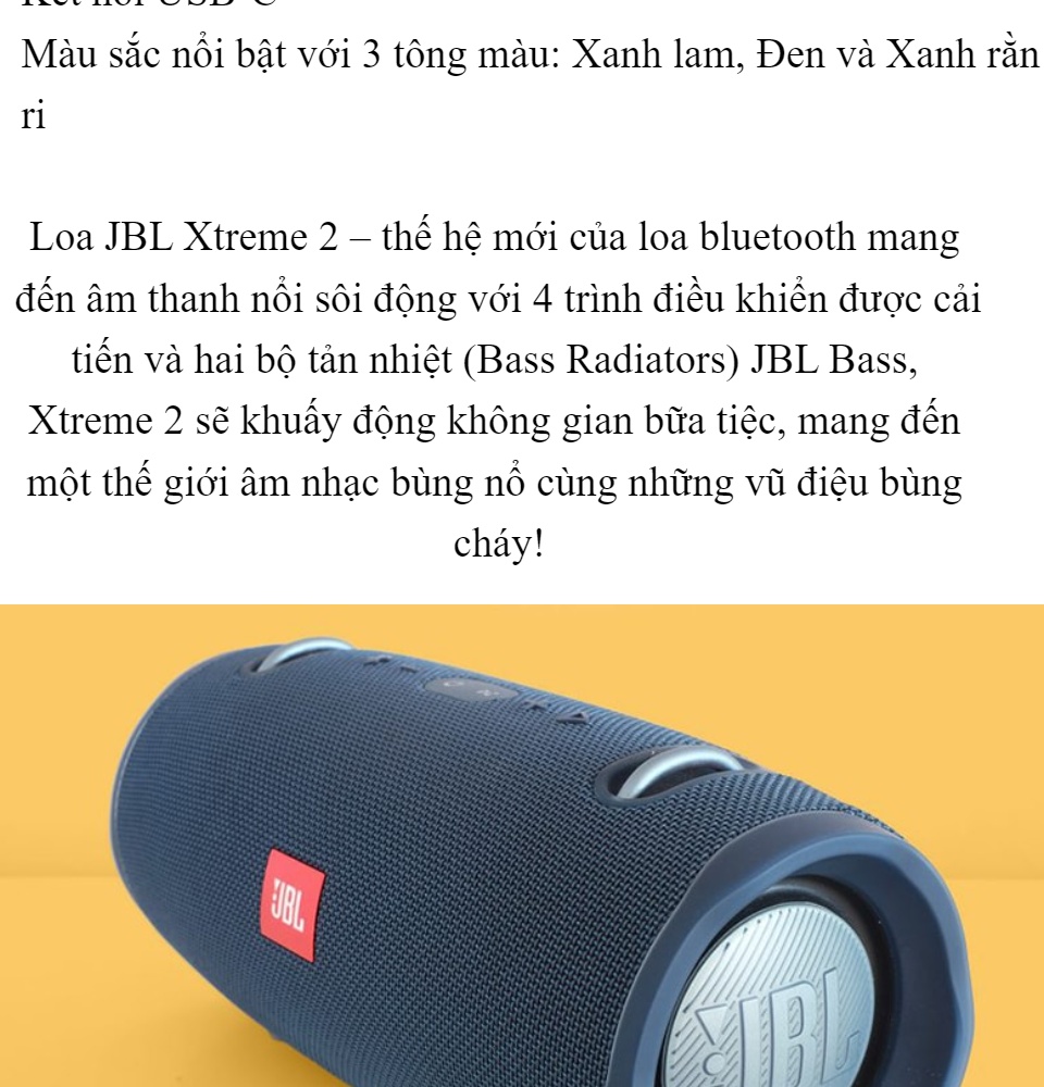 Loa Bluetooth JBL Xtreme 2 - Loa Chính Hãng Giá Rẻ Công Suất Lớn -