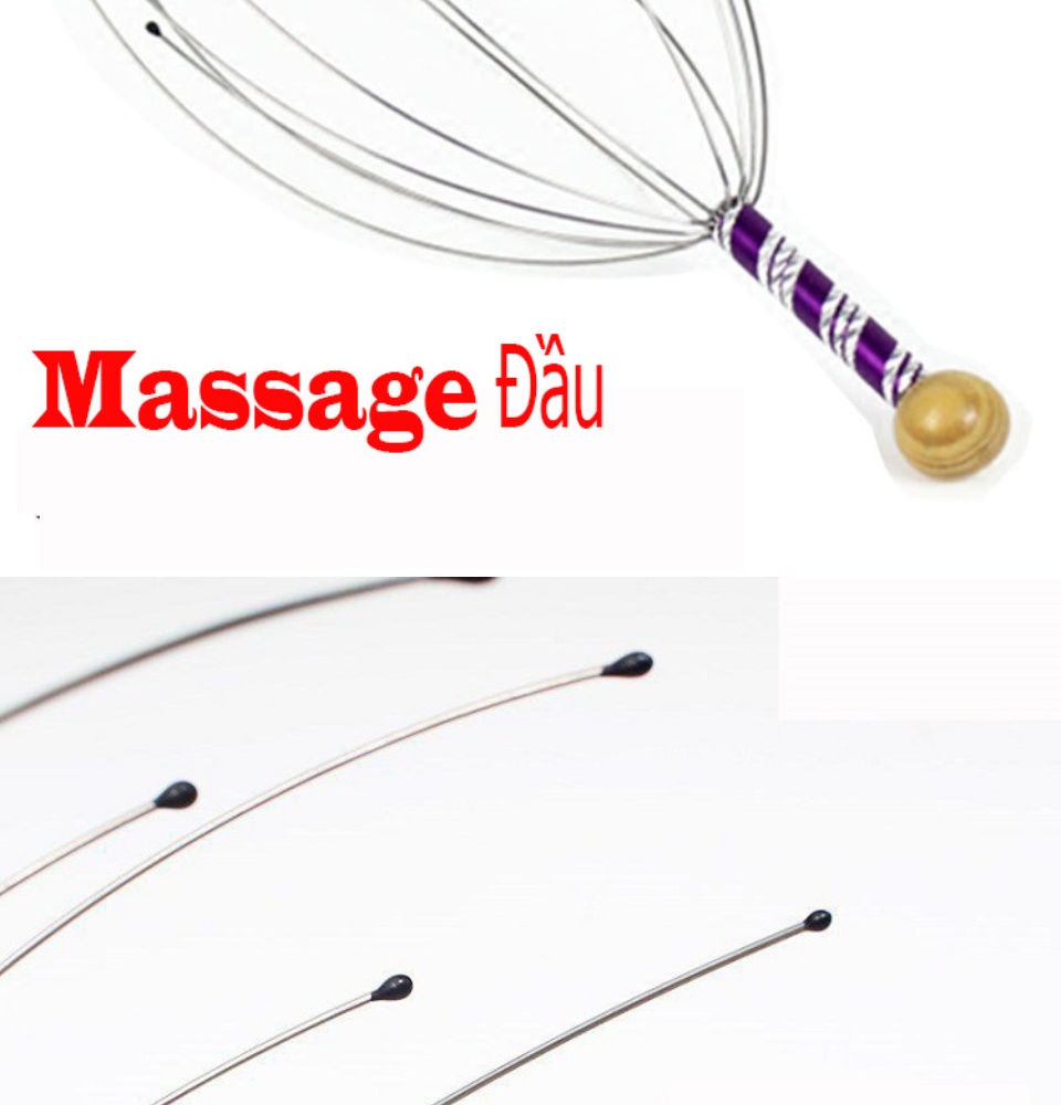 Dụng cụ massage đầu - Dụng cụ mát xa- dụng cụ massage - Cây massage đầu - Cây Massage Đầu Bạch Tuộc Giúp Thư Giãn Giảm Stress