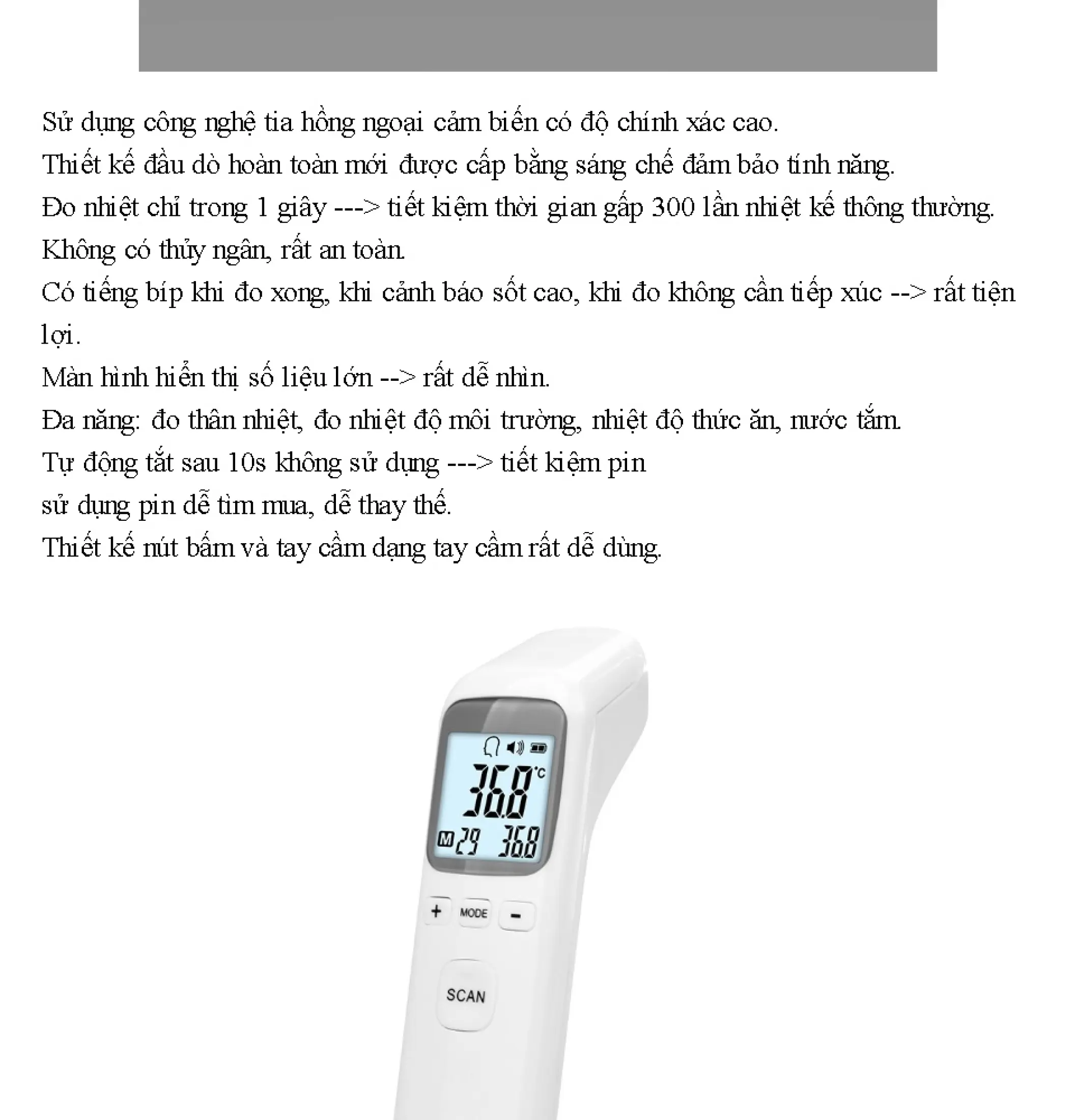 Nhiệt kế hồng ngoại: Take temperature measurements quickly and accurately with hong ngoai infrared thermometers. These electronic devices are perfect for a wide variety of applications, including food safety, temperature monitoring in industrial settings, and much more. Experience the convenience and accuracy of hong ngoai thermometers today!