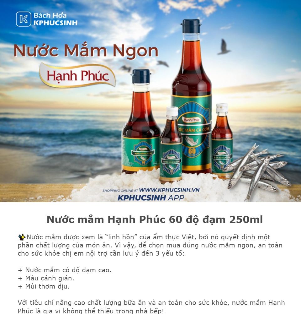 Hạnh Phúc-Nước Mắm 60N 250Ml