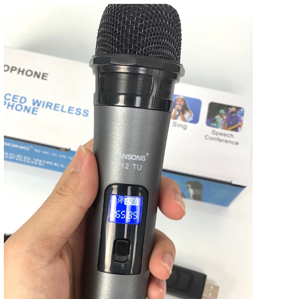 Micro Wireless Karaoke không dây đa năng cao cấp V10 V12- dành cho loa kéo