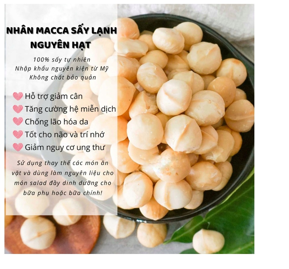 Mắc ca Size Khủngin Ăn vặt Healthy - Da Đẹp - Dáng Thon, Lon Pet 500gr