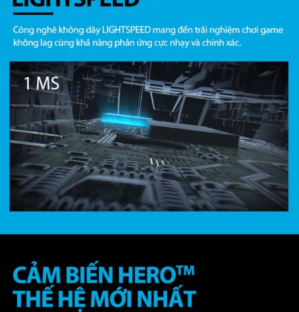 Chuột game không dây Lightspeed Logitech G304 - Cảm biến Hero Sensor max 25.000DPI nhẹ
