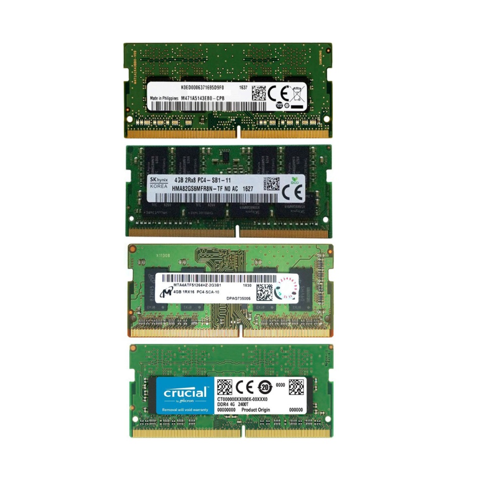 Ram laptop DDR4 4GB Bus 2400 Samsung Hynix Micron Elpida Kingston...