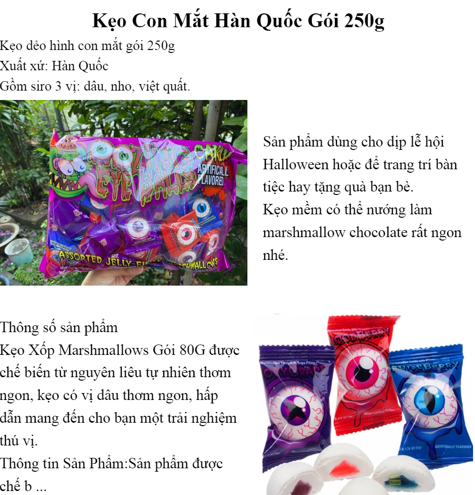 Kẹo Con Mắt Hàn Quốc Gói 230g