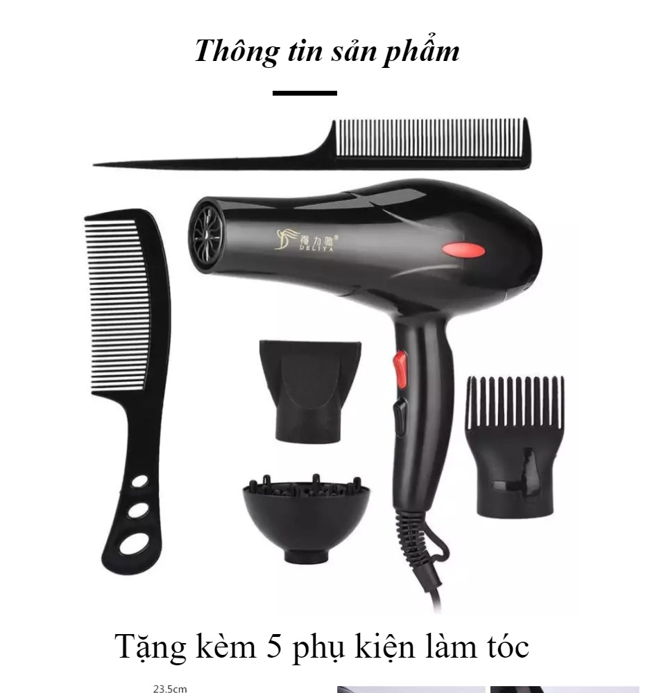 Máy sấy tóc công suất lớn có 3 chiều nóng vừa mát thỏa sức lựa chọn