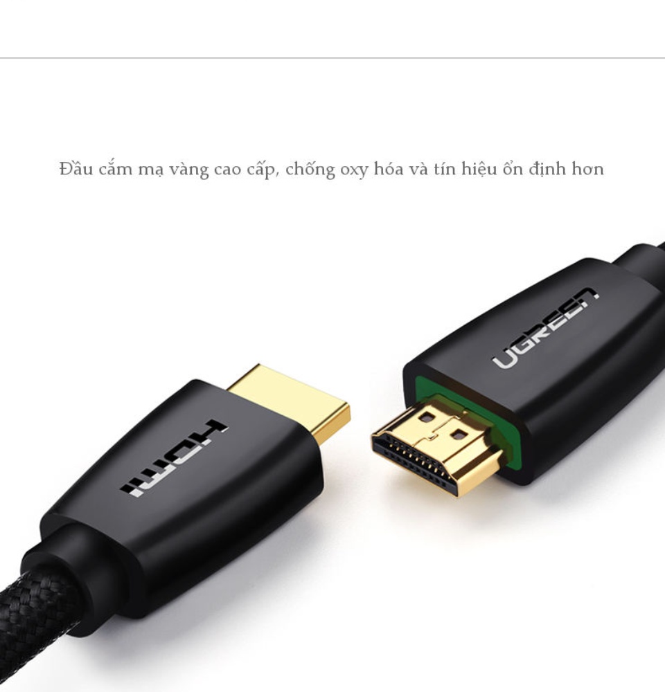 Cáp HDMI 2.0 hỗ trợ 3D, 4K dài từ 1-15m UGREEN HD118 Cáp HDMI 2.0 hỗ trợ 3D, 4K dài từ 1-15m UGREEN HD118