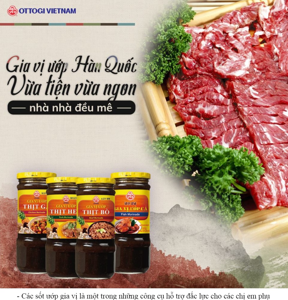 GIA VỊ ƯỚP THỊT TRUYỀN THỐNG OTTOGI 240GR VỚI BỐN VỊ HEO BÒ GÀ CÁ ĐẬM ĐÀ THƠM NGON - SHOP 141
