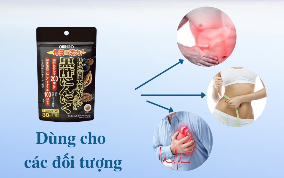 Viên Uống Giấm Đen Nhân Sâm Orihiro 150 Viên Giúp Bổ Sung Sesamine Tăng Cường Sức Đề Kháng, Bảo Vệ Sức Khoẻ Tim Mạch