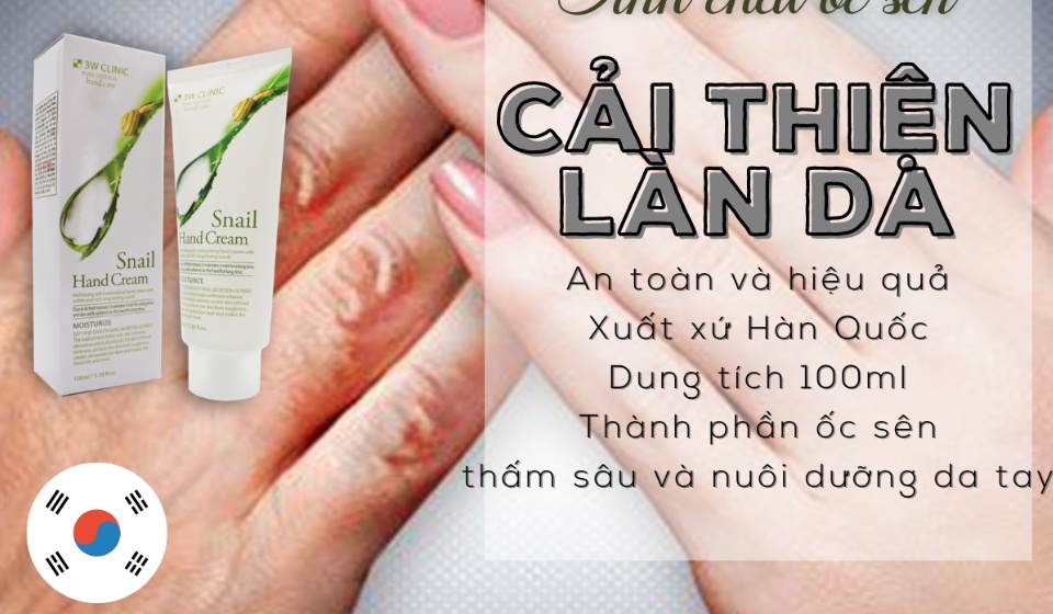 kem dưỡng tay ốc sên 3w clinic moisturizing hand cream 100ml 3