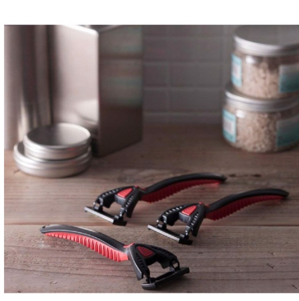 Set 3 dao cạo râu 5 lưỡi kép Ignis KAI của Nhật Bản Cán đỏ