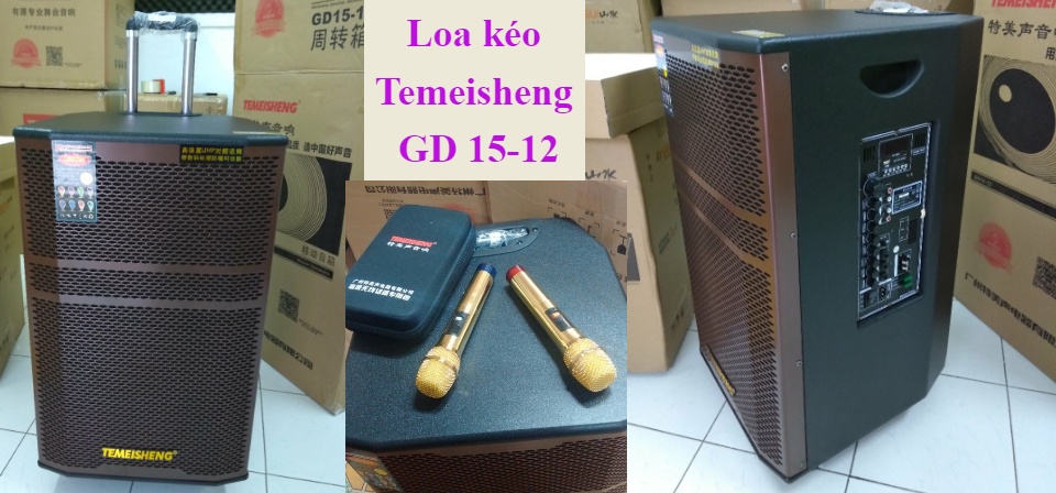Loa kéo di động karaoke Temeisheng GD 15-12 bass 45 tấc - Temeisheng GD 15-12