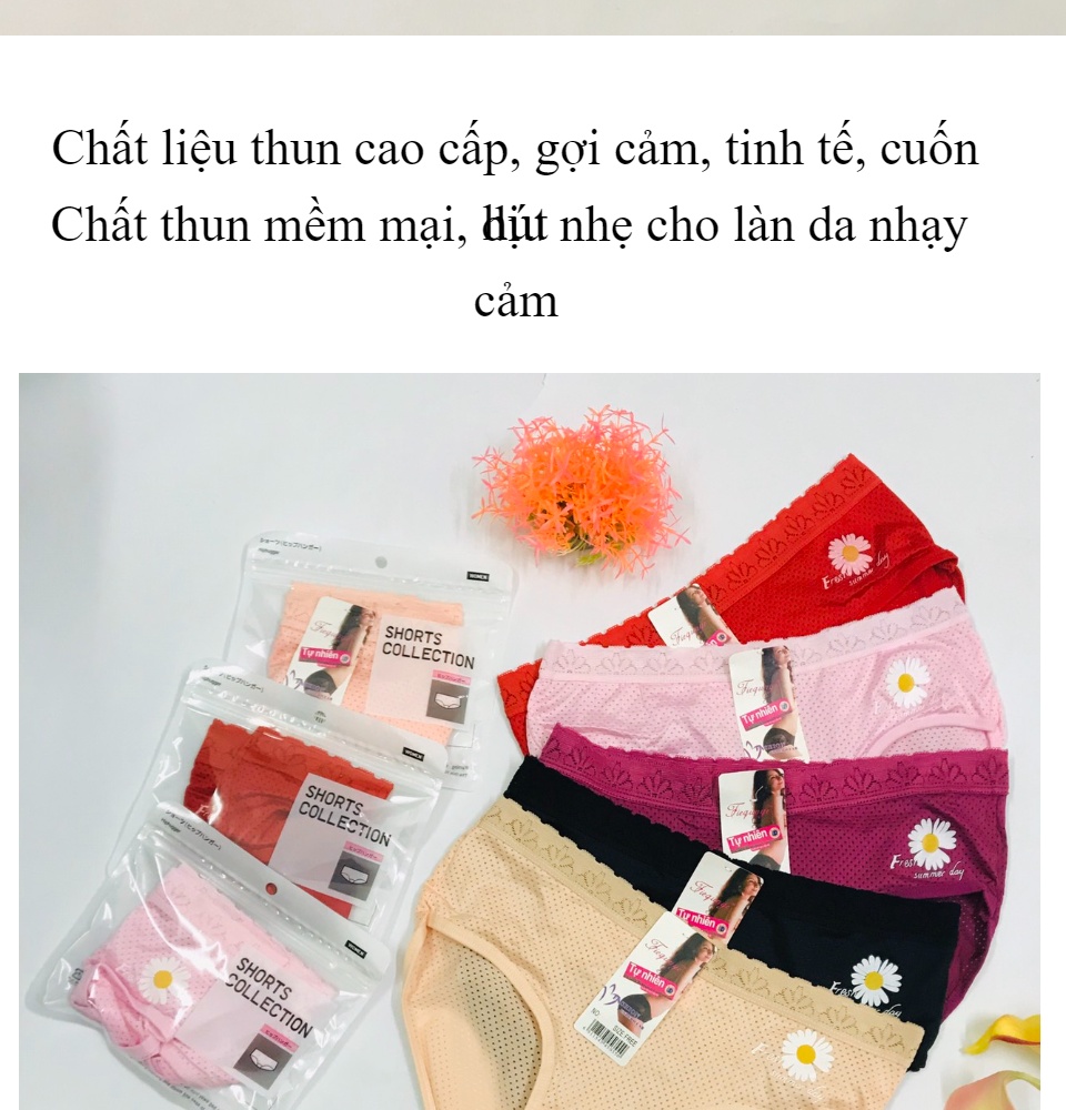 Quần lót hoa cúc tui zip cao cấp 2