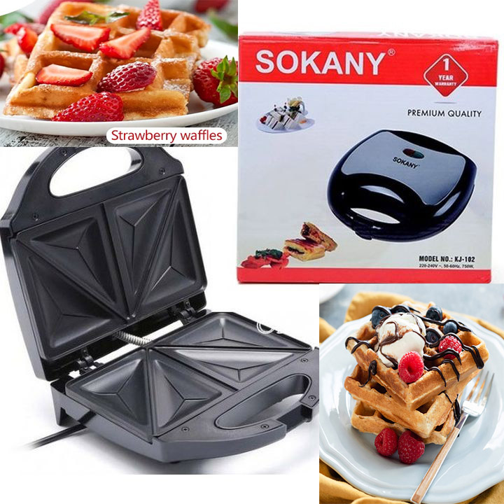 Máy làm bánh Sokany KJ-102 làm bánh hotdog hoặc kẹp sandwich Công suất 750W