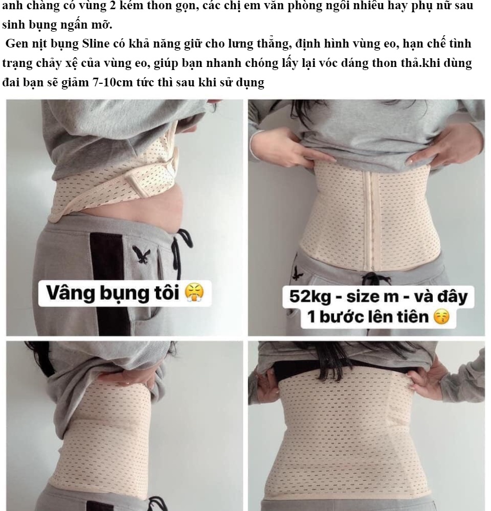 Đai nịt bụng sline- Đai nịt bụng giảm mỡ eo thonĐai Nịt Bụng Định Hình Tạo Vòng Eo Thon Gọn Đẹp Mãi Tuổi xuân thì(GIÁ HỦY DIỆT-50%)