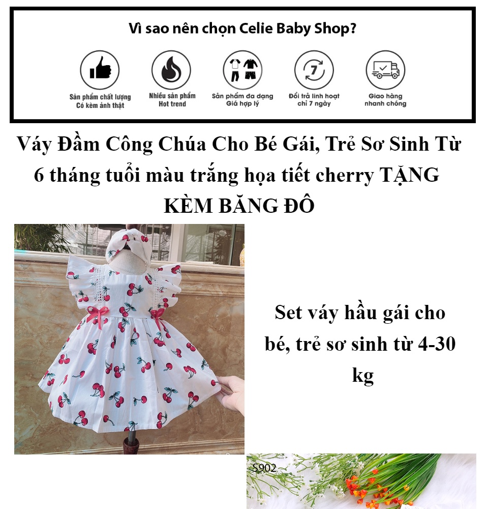 Mua váy đầm công chúa cho bé - FRERSHIP- váy đầm công chúa trắng voan - Yeep