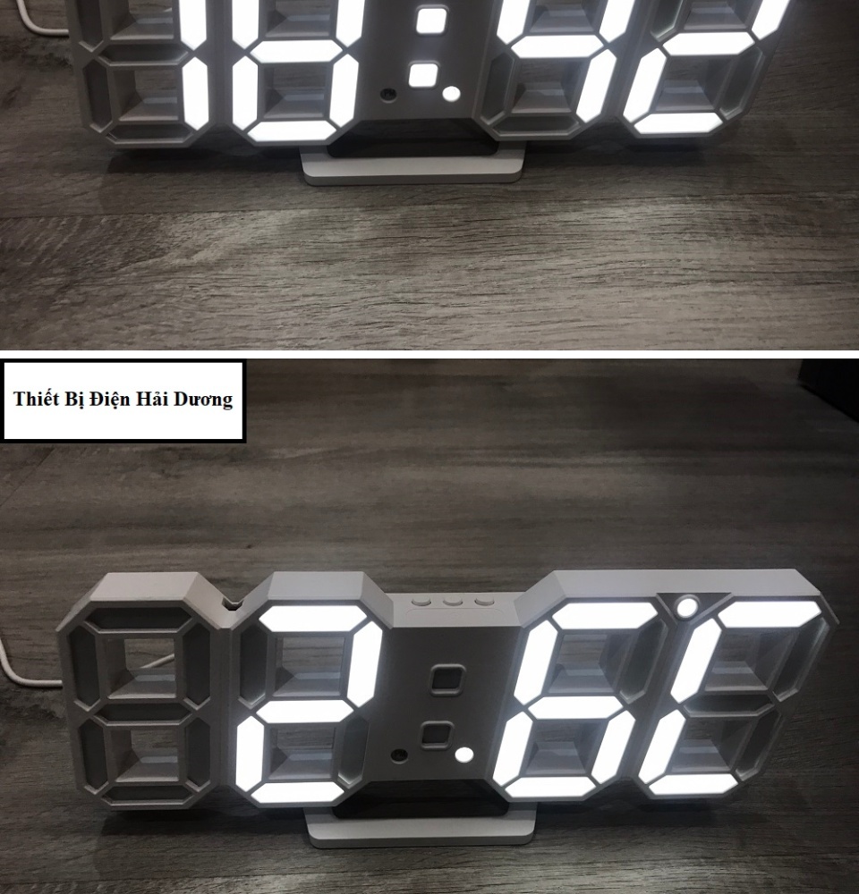 đồng hồ điện tử 3d để bàn hoặc treo tường - báo thức & đo nhiệt độ - tn828 54