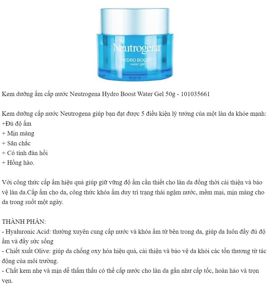 Kem dưỡng ẩm cấp nước Neutrogena Hydro Boost Water Gel 50g - 101035661 1 d7a3f6cbf5726e043e3528d197a14e0f