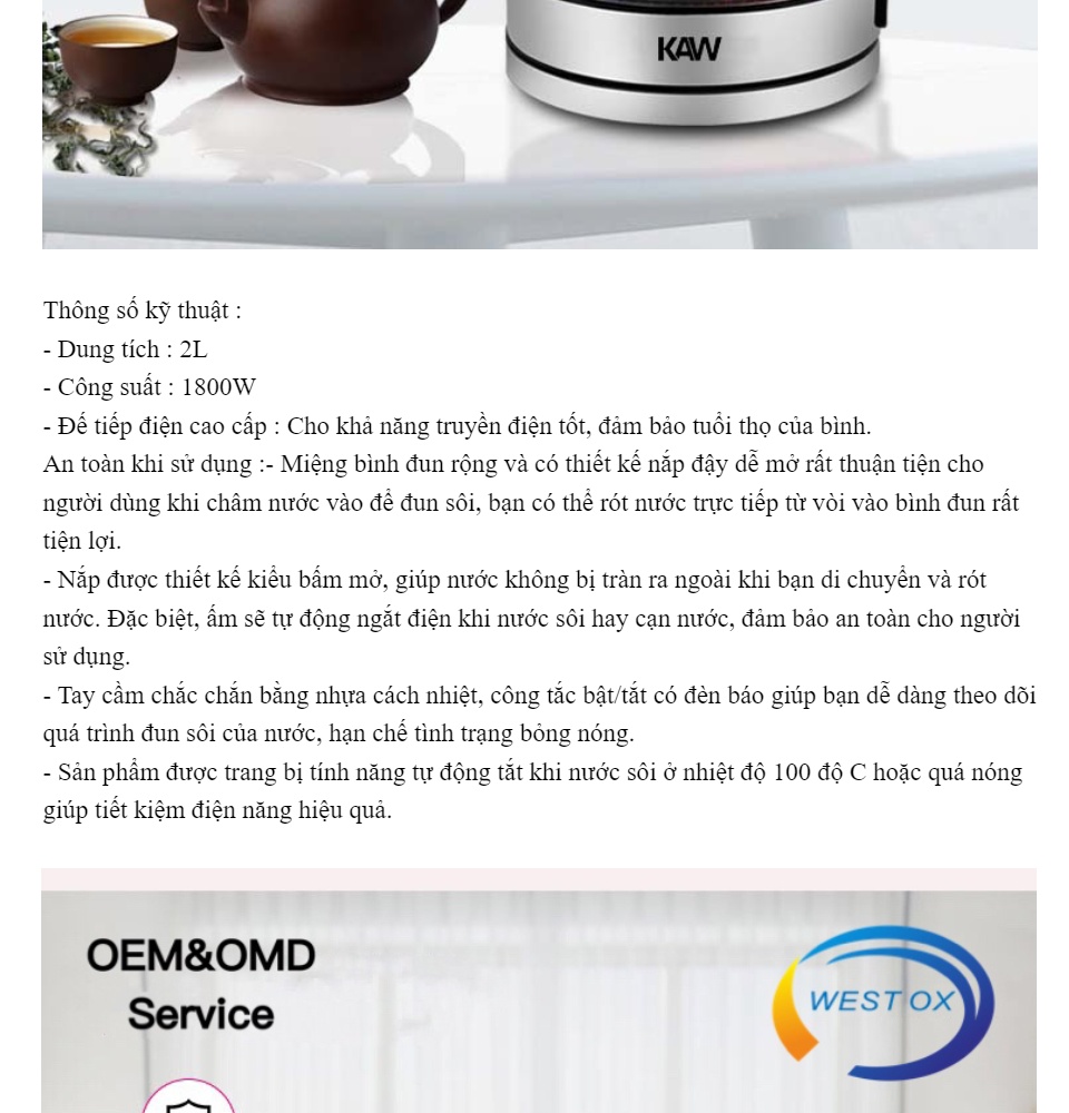 Bán Máy Nước Nóng, Ấm Siêu Tốc KAW, Bình Đun Nước Siêu Tốc Thủy Tinh Cao Cấp, Thiết Kế Sang Trọng, Chất Liệu Thủy Tinh Cao Cấp, Nấu Nước Trong 30S - Bảo Hành Uy Tín 1 Đổi 1.(Giá Giảm-50%)