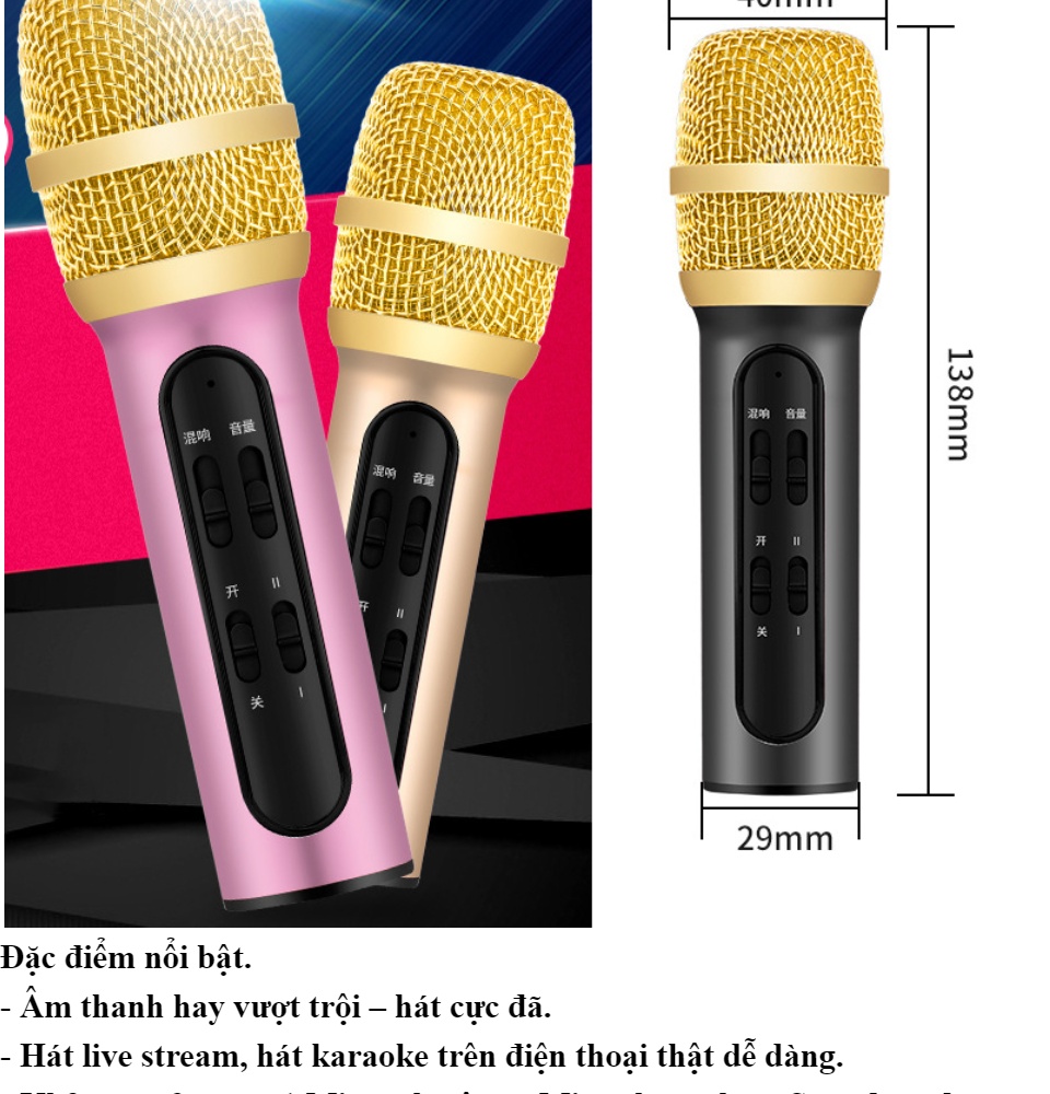Mic C11 Nâng Cấp Micro Thu Âm Livestream Hát Karaoke Mic C11Mua Bộ Micro C11