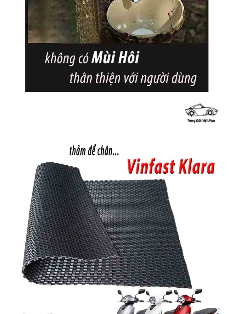 Thảm Lót Chân Xe Máy Điện VinFast Klara Lót Sàn VinFast Klara Bằng Cao Su....