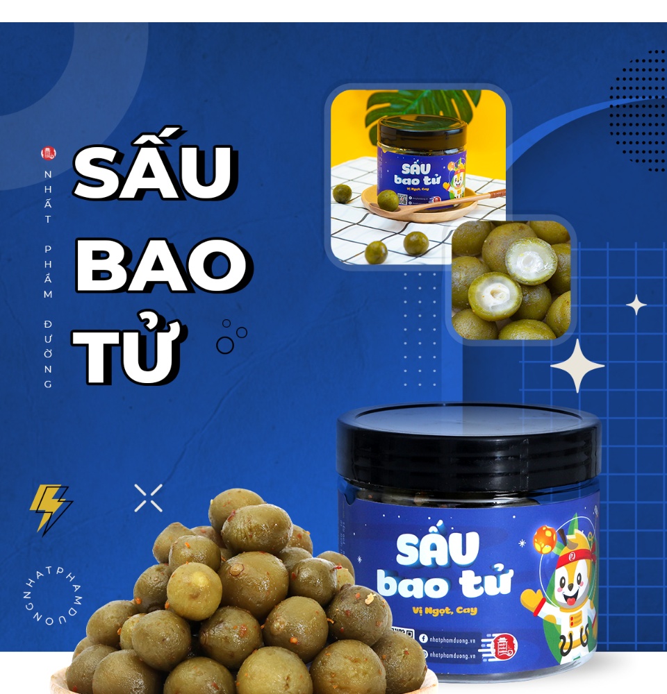 Ô mai xí muội Sấu bao tử Nhất Phẩm Đường không hạt vị chua cay ngọt đặc sản Hà Nội