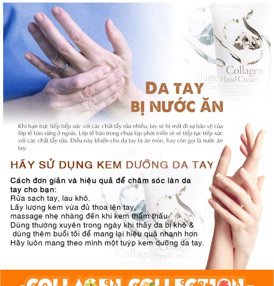 kem dưỡng tay ốc sên 3w clinic moisturizing hand cream 100ml 14
