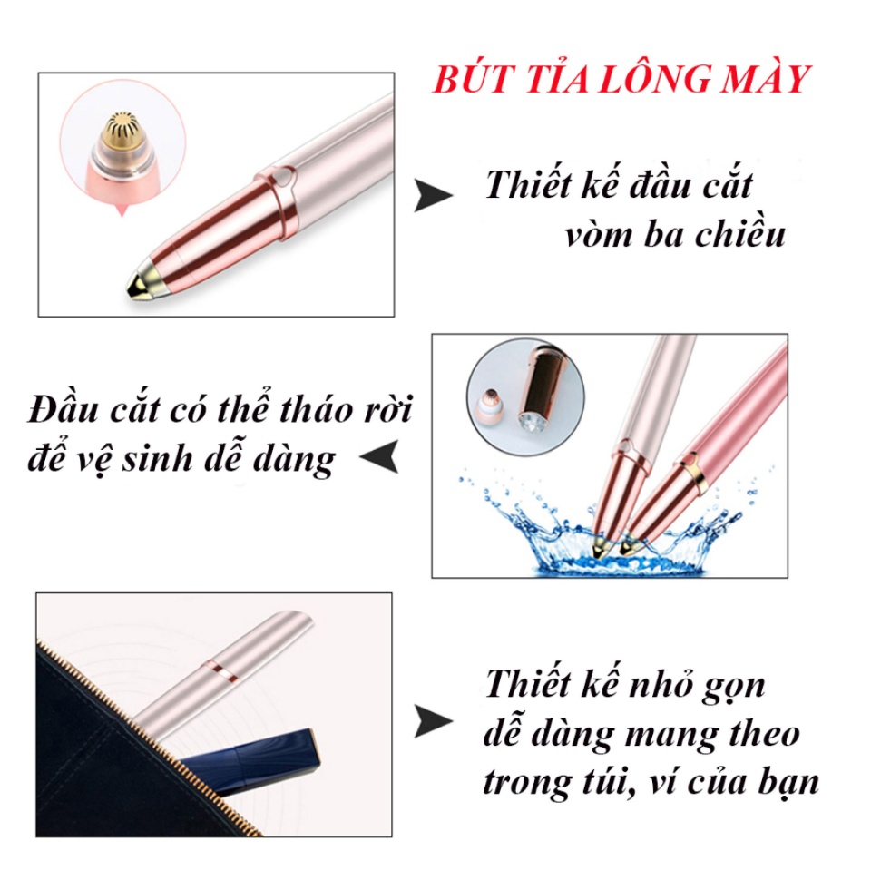 Máy Tỉa Chân Mày, Bút Tỉa Lông Mày, Cách Sử Dụng Máy Tỉa Lông Mày Flawlbss. Thiết Kế Nhỏ Gọn - Sang Trọng - Dễ Sử Dụng - An Toàn - Không Gây Đau Rát. BH Toàn Quốc - MUA NGAY!!!