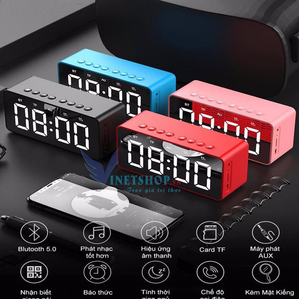 Loa Bluetooth AEC BT 506 BT 508 Đồng Hồ Led hỗ trợ cắm thẻ nhớ