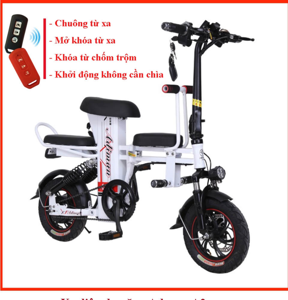 Xe đạp điện gấp gọn Xe điện mini adman - A2 Pin 48v - 10A-45km