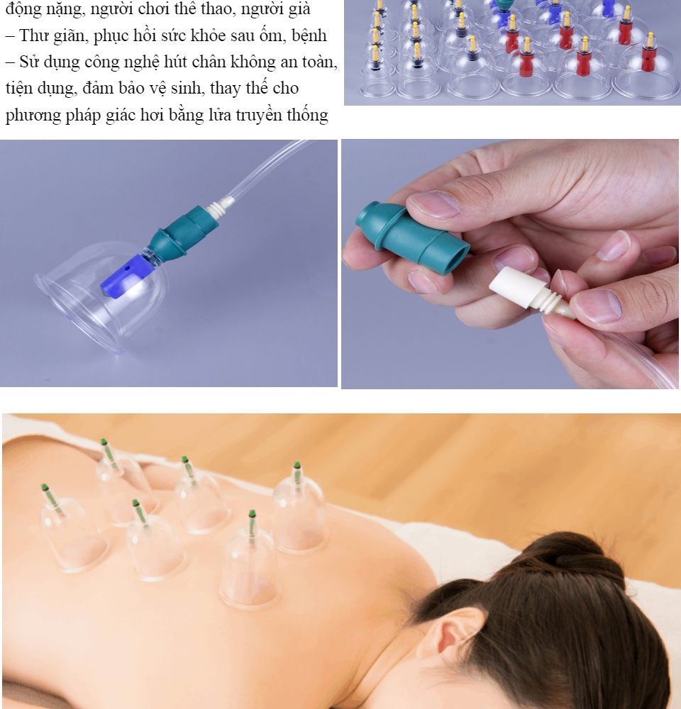 Giác Hơi Chân Không HÀN QUỐC không dùng lửa 24 ống HOT 2020 - Thiết Bị Y Tế Bộ Giác Hơi Cầm Tay Công Nghệ Mới ,Thanh Lọc Giải Độc Cơ Thể Tốt Cho Sức Khỏe Kèm Theo Dụng Cụ Hút Chân Không.Bh Uy Tín Bởi DEAL24H