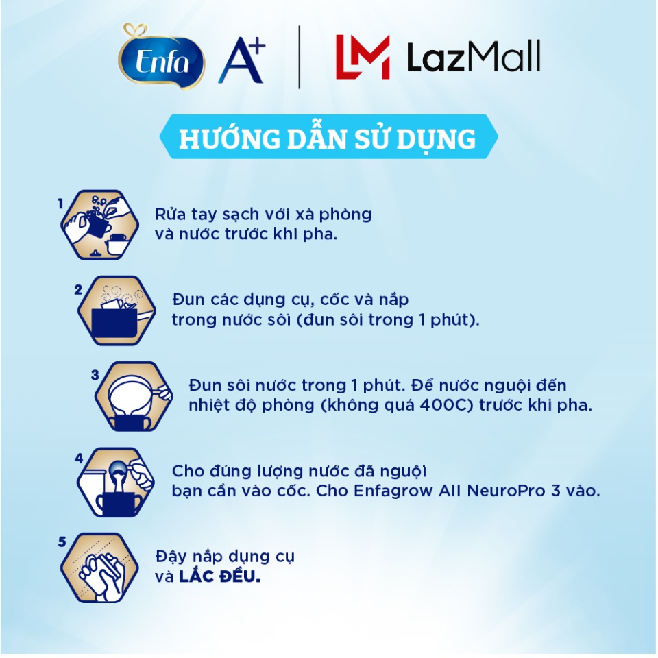 Sữa bột Enfamil A2 Neuropro 1 cho trẻ từ 0-6 tháng tuổi – 800g