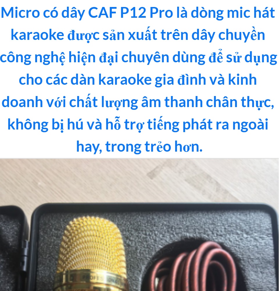 Mua Micro Giá Rẻ Micro Karaoke Micro Có Dây CAF P12 Pro Là Dòng Mic