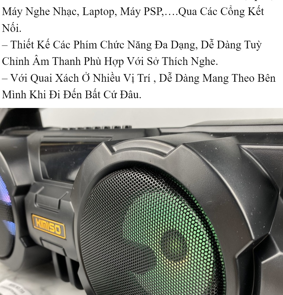 Loa Hát Karaoke Tặng kèm mic Loa Bluetooth Kimiso KM-S1 KM-S2 KM-S3 full hộp Bass