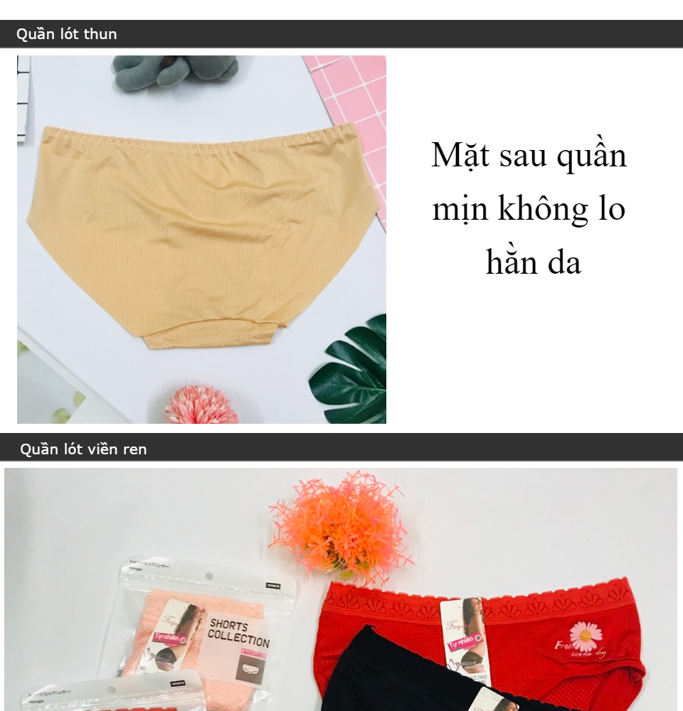 Quần lót hoa cúc tui zip cao cấp 5